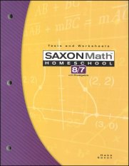 Saxon 87 Homeschool Tests and Worksheets 3rd Edition